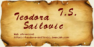 Teodora Sailović vizit kartica